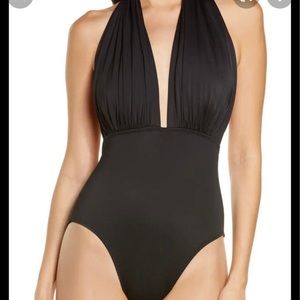Norma Kamali Halter low back bathing suit